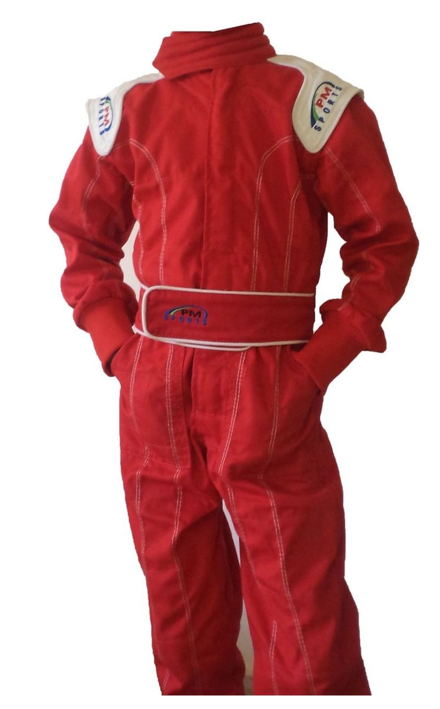 Kids Karting Suit Racing Suit Poly Cotton One Piece Red - UK247Deals